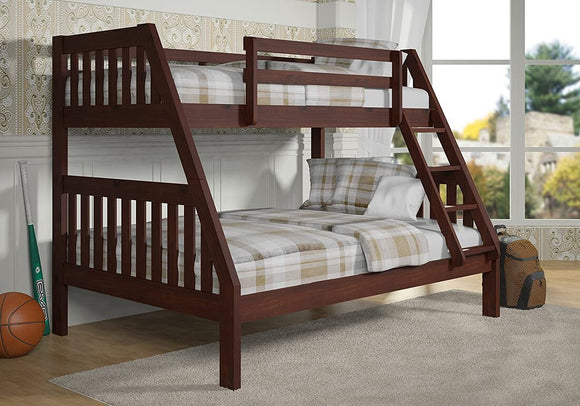 1018-3TFCP TWIN/FULL BUNK BED - CAPPUCCINO