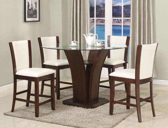 1710WH-5P CAMELIA COUNTER HEIGHT DINING SET - WHITE