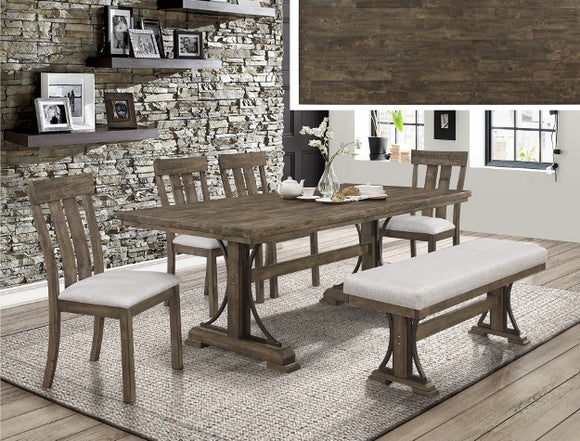 2131-6P QUINCY DINING SET WITH BENCH