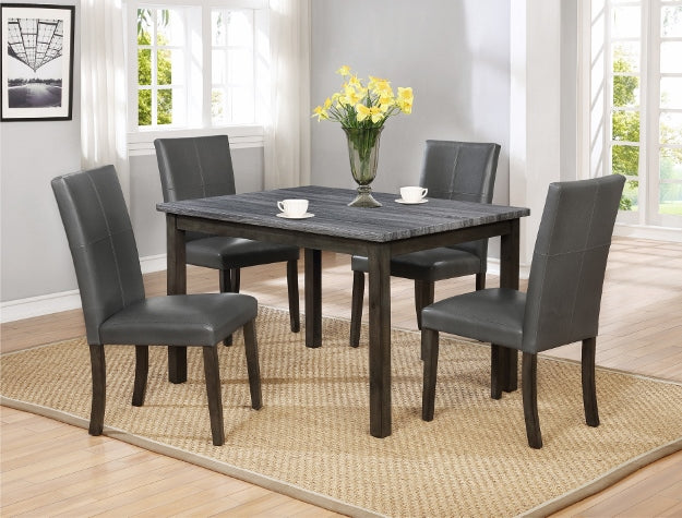 2377GY-5P POMPEI GREY DINING SET – Serra Furniture