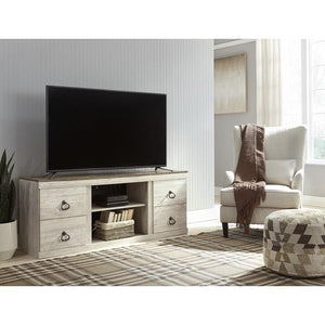 ASHLEY - WILLOWTON LARGE TV STAND WITH FIREPLACE OPTION