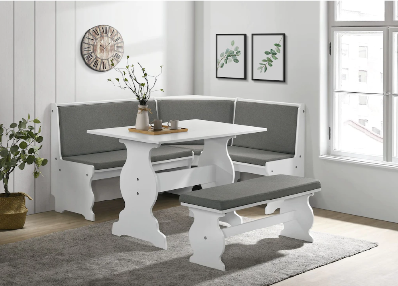 Corner bench nook table set 2025