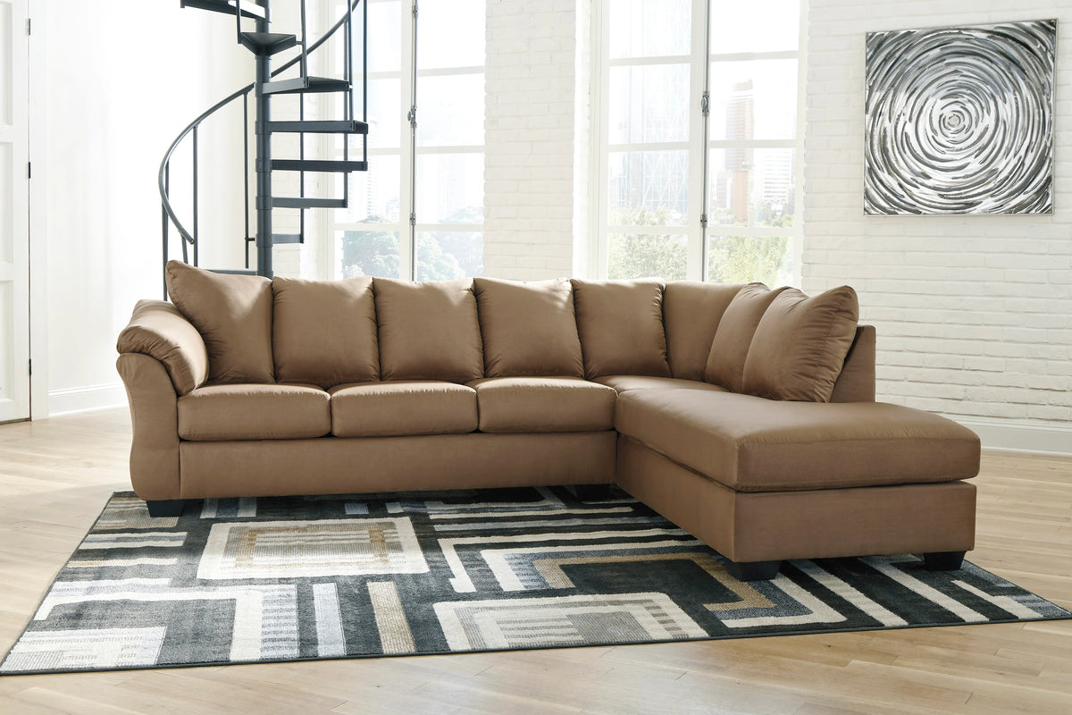 ASHLEY DARCY MOCHA 2PCS SECTIONAL LIVING ROOM SET Serra Furniture