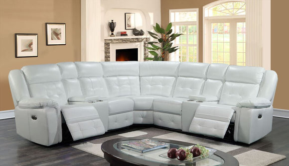AMAZON WHITE2024 - POWER RECLINING SECTIONAL LIVING ROOM SET