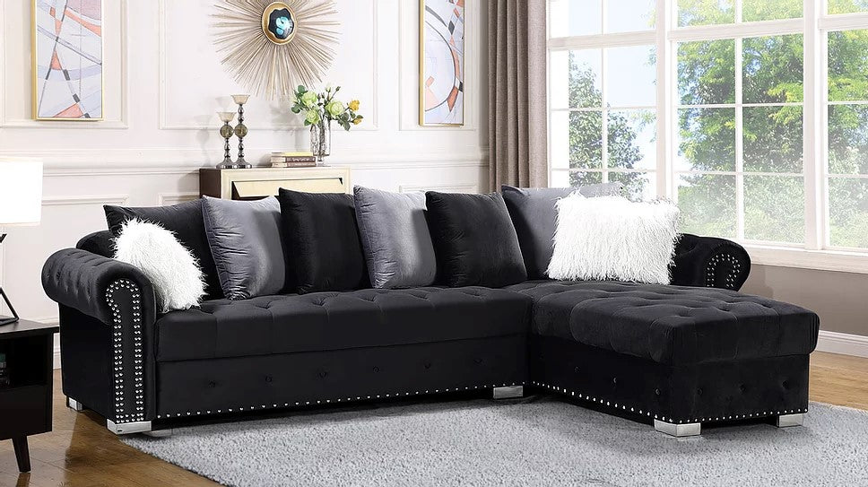 Black sectional online set