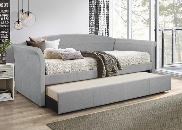 MASON LINEN DAYBED WITH TRUNDLE - GRAY