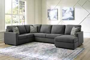 ASHLEY - EDENFIELD LINEN RAF CORNER CHAISE SECTIONAL - CHARCOAL