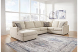 ASHLEY - EDENFIELD LINEN 3-PIECE LAF CHAISE SECTIONAL