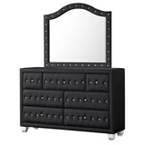 B2029 OLIVIA 4 PCS PLATFORM BEDROOM SET - BLACK