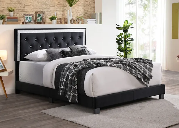 Grey rhinestone bed frame online