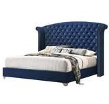 MELODY 4PCS TUFTED UPHOLSTERED BEDROOM SET PACIFIC BLUE