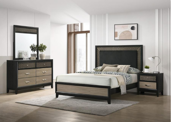 VALENCIA 4-PIECE BEDROOM SET BLACK