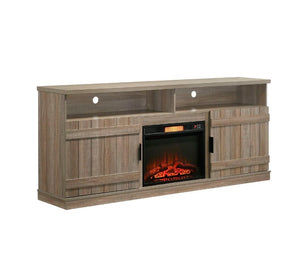 HAYWARD 75 INCH TV STAND WITH ELECTRIC FIREPLACE