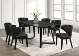 HAMILTON WHITE BLUE DINING TABLE + 6 CHAIR SET