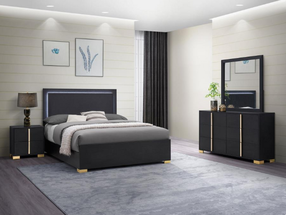 MARCELINE 4-PIECE BEDROOM SET BLACK