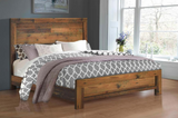 SIDNEY 4PCS PANEL BEDROOM SET RUSTIC PINE