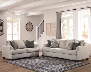 ASHLEY - VELLETRI PEWTER SOFA & LOVESEAT LIVING ROOM SET