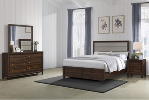 WELSLEY 4-PIECE BEDROOM SET WALNUT