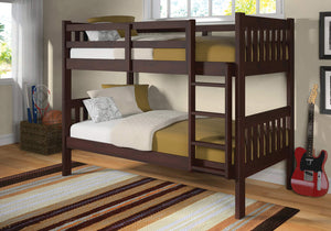 1010 - TWIN OVER TWIN CAPPUCCINO BUNK BED