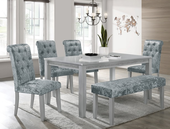 2161T-6P VELA DINING SET WITH BENCH