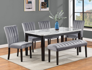 2224T-6P PASCAL DINING SET WITH BENCH
