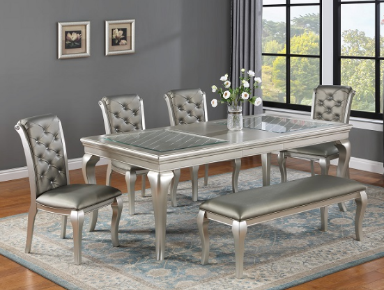 2264-6P CALDWELL EXTENDABLE DINING SET WITH BENCH