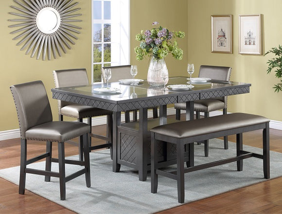 2670ZC BANKSTON COUNTER HEIGHT 6 PCS DINING SET WITH BENCH
