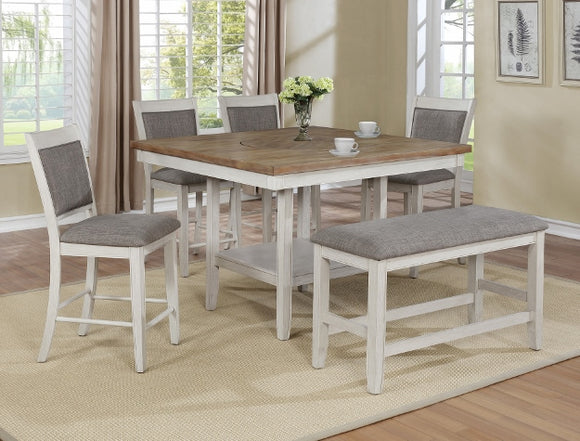 2727WH-6P FULTON WHITE COUNTER HEIGHT DINING SET