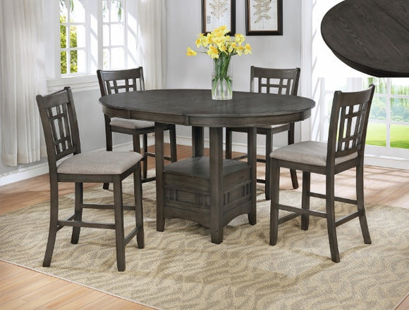 2795GY-5P HARTWELL COUNTER HEIGHT DINING SET - GREY