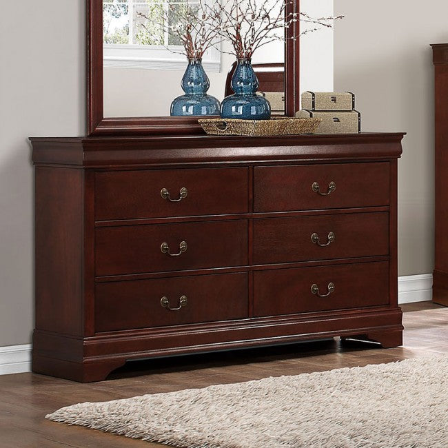 SETB3850 LOUIS PHILIP 4PCS BEDROOM SET - CHERRY – Serra SETB3850 LOUIS PHILIP 4PCS BEDROOM SET - CHERRY – Serra