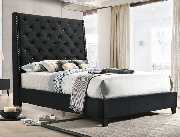 CHANTILLY QUEEN / KING SIZE BED - BLACK