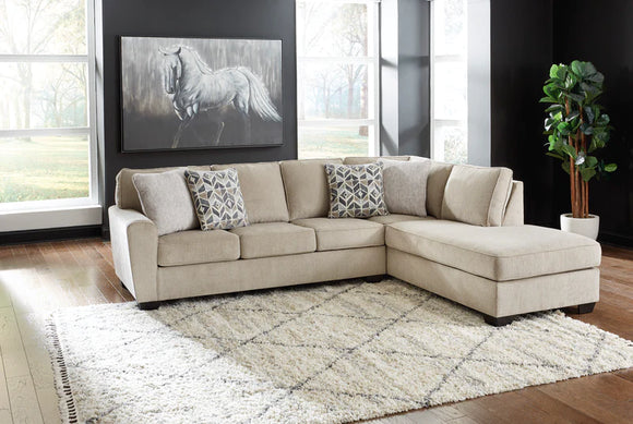 ASHLEY - DECELLE PUTTY RAF SECTIONAL LIVING ROOM SET