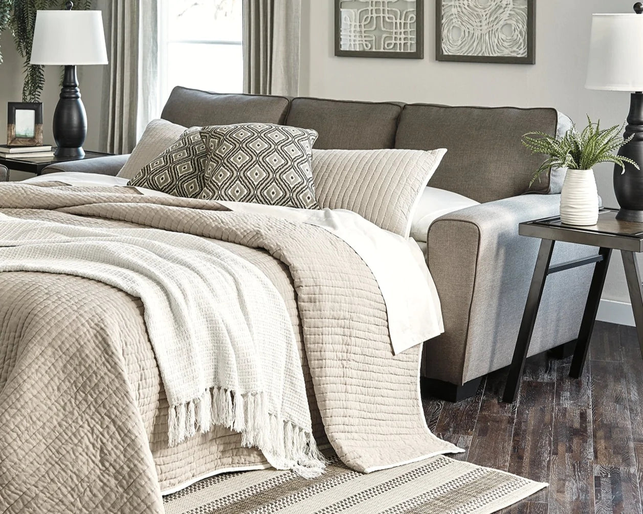 ASHLEY - CALICHO CASHMERE QUEEN SLEEPER SOFA – Serra Furniture display picture 1