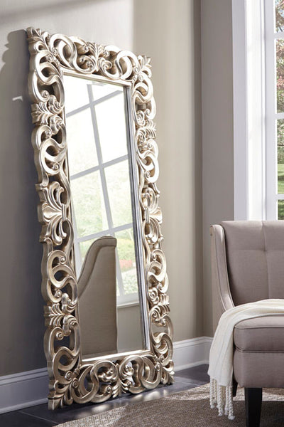 Floor silver deals mirror