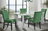 BELLINI MARBLE RECTANGULAR DINING SET TABLE & 6 CHAIRS