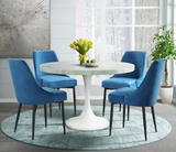 CELESTE ROUND DINING SET (WITH WHITE OR BLACK BASE) TABLE & 4 CHAIRS