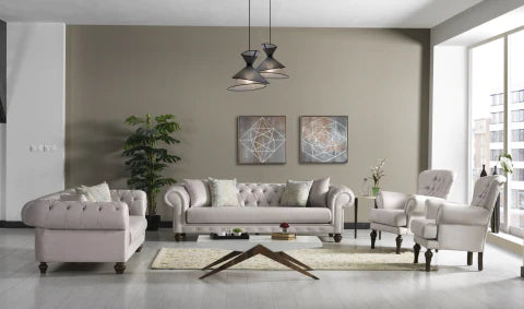 Cream living room set deals