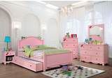 DANI TWIN / FULL SIZE BED WITH TRUNDLE - PINK