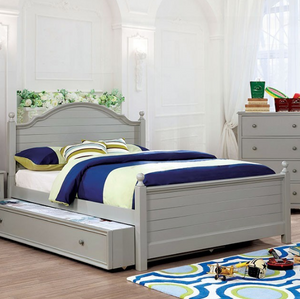 DIANE TWIN / FULL SIZE BED WITH TRUNDLE - GRAY
