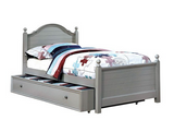 DIANE TWIN / FULL SIZE BED WITH TRUNDLE - GRAY