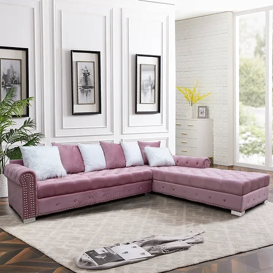 S200 MALIBU SECTIONAL VELVET LIVING ROOM SET