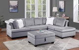 S5151 AVA 3PCS SECTIONAL LIVING ROOM SET WITH OTTOMAN - PINK