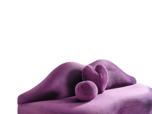 LIPS PURPLE VELVET LOVESEAT – Serra Furniture