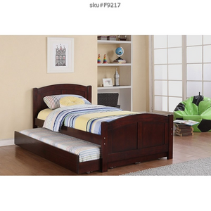F9217 - TWIN BED+TRUNDLE W/ SLATS CHERRY
