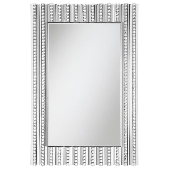 G961614 AIDEEN WALL MIRROR WITH FAUX CRYSTALS