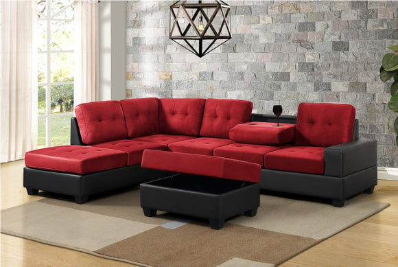 PU7 HEIGHTS REVERSIBLE SECTIONAL & OTTOMAN