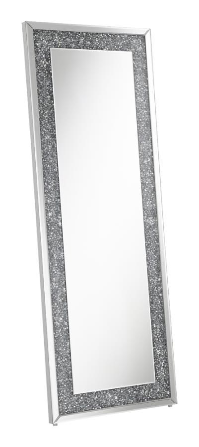 G961636 SYLVIA CRYSTAL INLAY FLOOR MIRROR – Serra Furniture