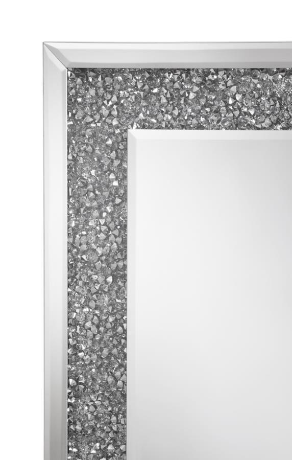 G961636 SYLVIA CRYSTAL INLAY FLOOR MIRROR – Serra Furniture
