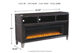 ASHLEY - TODOE 65 INCH TV STAND WITH ELECTRIC FIREPLACE