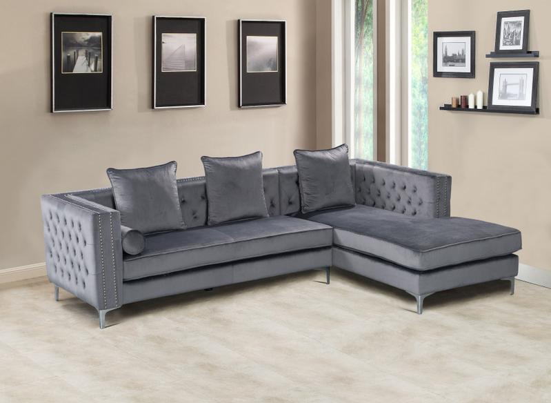 Ava Grey Sectional Living Room Set